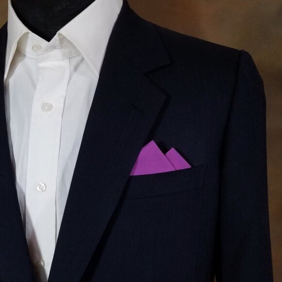 New - Purple Cotton Pre-Folded Pocket Square Handkerchief Insert - Picture 1 of 6